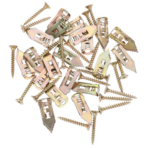 DOITOOL 1 Juego de Anclajes Autoperforantes de Metal para Paneles de Yeso Tornillos de Expansión Dorados, Instalación Sencilla y Amplia Aplicación en Decoración y Techos