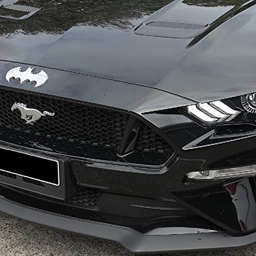 Image of Fan Emblems Batman 3D Car Badge - 1989 Batwing Logo - Large (Chrome: 7.3 x 3.6 x 0.4 inches)