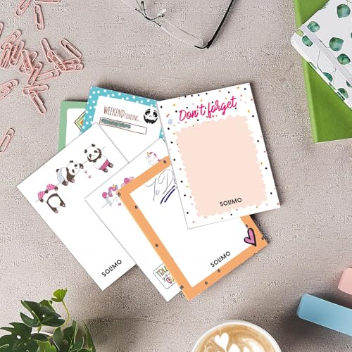 Image of Amazon Brand - Solimo To Do List Notepads, 4 inch X 5.25 inch Tear Off Block Planner For Office, Home, Work Stationery Supplies, Set Of 6, 50 Pages