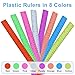 Zorfeter 32 Pack Clear Ruler, Assorted Color Plastic Ruler Bulk 12 Inch Metric Rulers with Centimeters and Millimeters, Transparent Drawing Tool for School Office Home Supplies