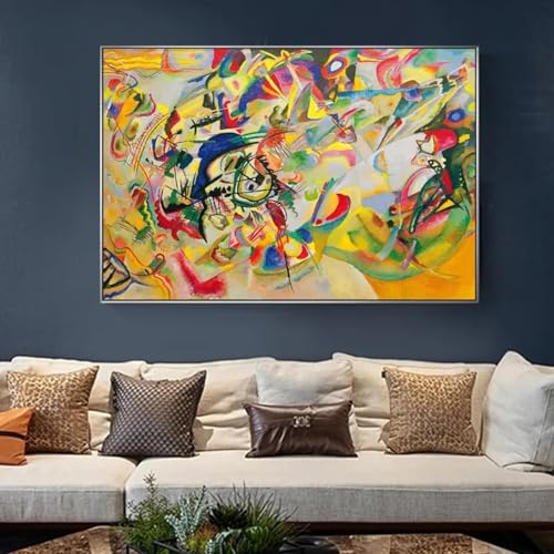 Tableau Kandinsky Composition VII pour Salon | Déco Murale Toile Abstraite 60x92 cm - 2