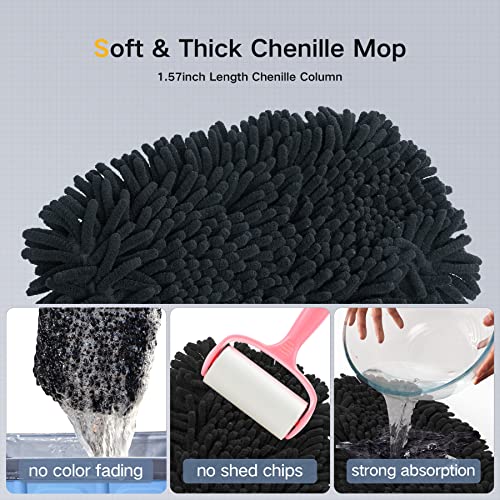 Weica Car Wash Brush With 42.5" Long Handle - Chenille Microfiber Car Wash Mop Kit Car Cleaning Brush Accessories Car Washing Brush Supplies For Suv Mpv Pt Gt, 1 Scratch-Free Replacement Head #TOP6