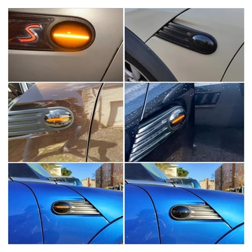 Wskaźnik lusterka 2 sztuki do Cooper R55 R56 R57 R58 R59 CL-R56-LSM-SM LED dynamiczne boczne światło kierunkowskazu sekwencyjnego migacza