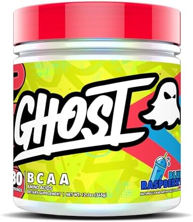 GHOST BCAA Powder Amino Acids Supplement, Blue Raspberry - 30 Ser...