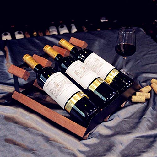 Soporte para botellas apilable 3 niveles color marrón miniatura 2