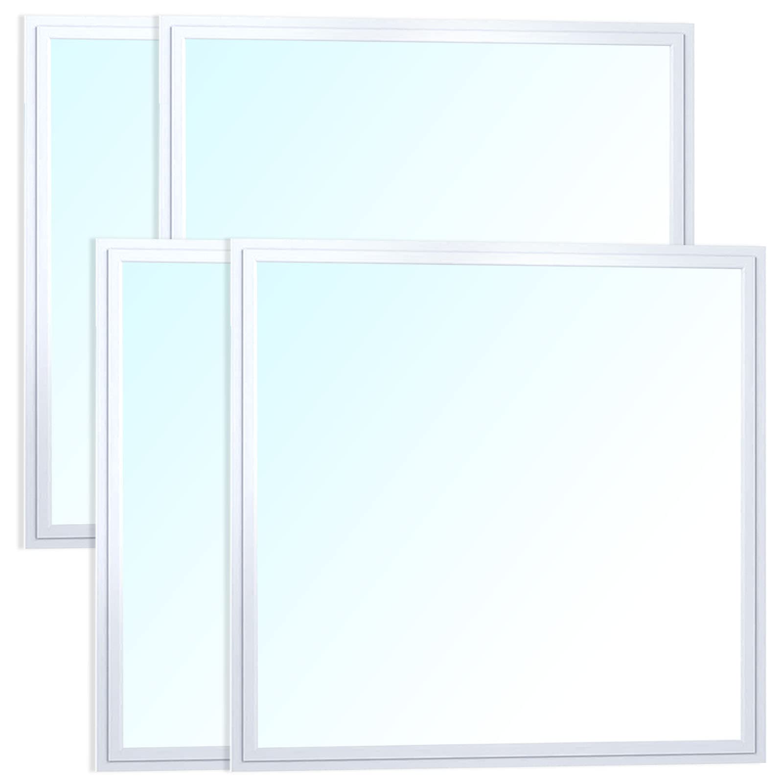 Photo 1 of 2x2 Led Flat Panel Light 4Pack - 40W 5000LM Drop Ceiling Light Fixture,0-10V Dimmable LED Light, Turnable Switch for 3000/4000/5000K Backlit Troffer Fixture Recessed Square Drop Ceiling Lights- 4 Pack 2X2FT 4PACK