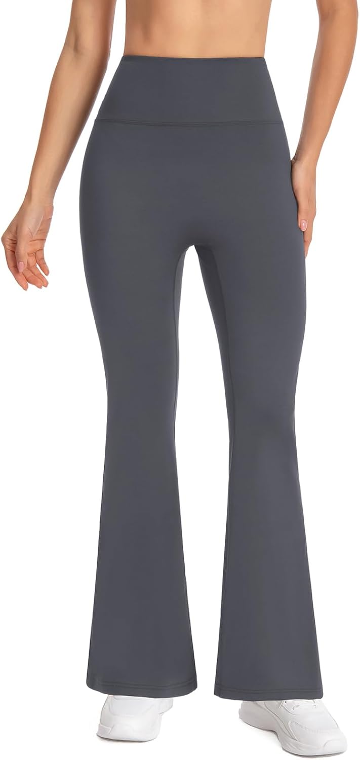 Women's High Waisted Flare Yoga Leggings Bell Bottom Active Pants Workout Tights - Image 5
