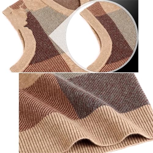 Men's Casual Wool V-Neck Sleeveless Sweater Vest Spring Daily Basic Warm Pullover4