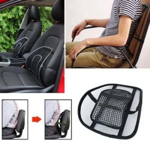 Image of Sulfar Nylon 0534 Mesh Ventilation Back Rest with Lumbar Support Mesh Cushion Pad,Universal Back Lumbar Support Chairs for Office Chair,Home,Car,Seat to Relieve Pain(Pack of 2)