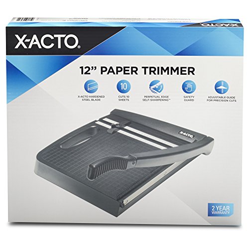 ELMERS X-Acto 12" Base Guillotine Style Plastic Paper Trimmer, 10 Sheet Capacity, Black (26232), Base Trimmer, Standard Packaging - Thumbnail 6