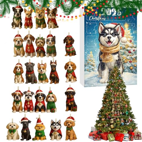 Calendrier de l'Avent avec décorations chiens cadeau idéal - 6