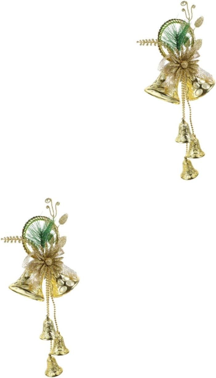 Small Christmas Bells,Christmas Hanging Bells, 2pcs Christmas Bell Decoration Christmas Hanging