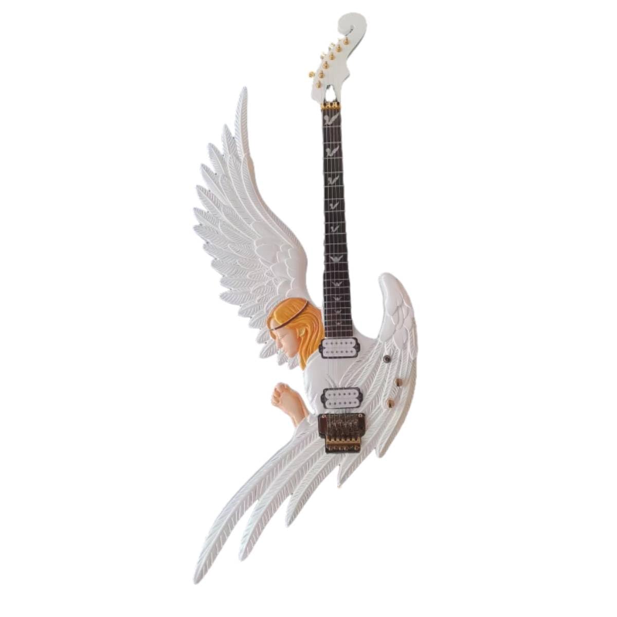 Amazon.com: Hand Made Electric Guitar Angel Rose Inlay Body