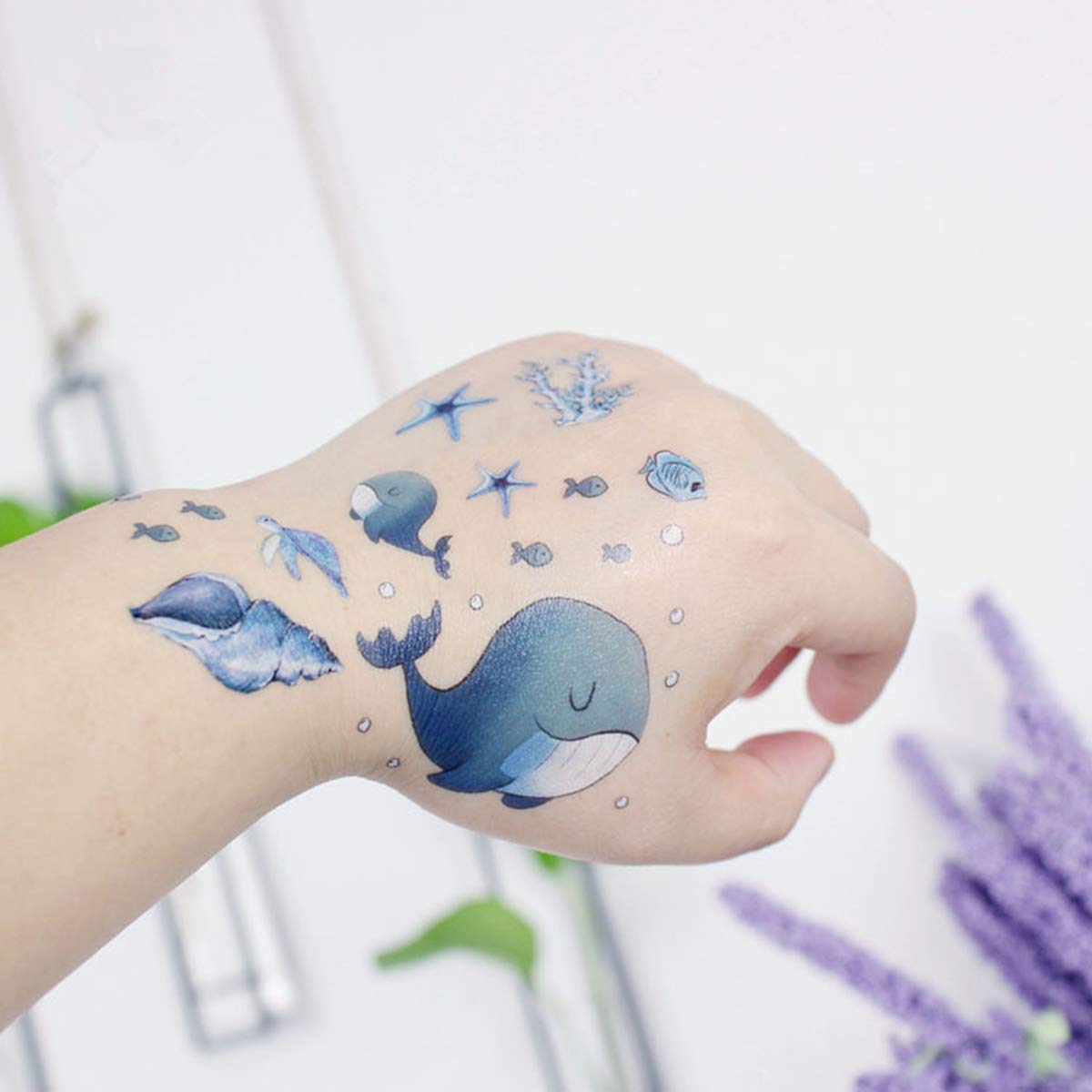 HOWAF Tatuajes Temporales De Halloween – 12 Hojas Luminosas De Conejito Y Huevo De Pascua, Impermeables Para Niños
