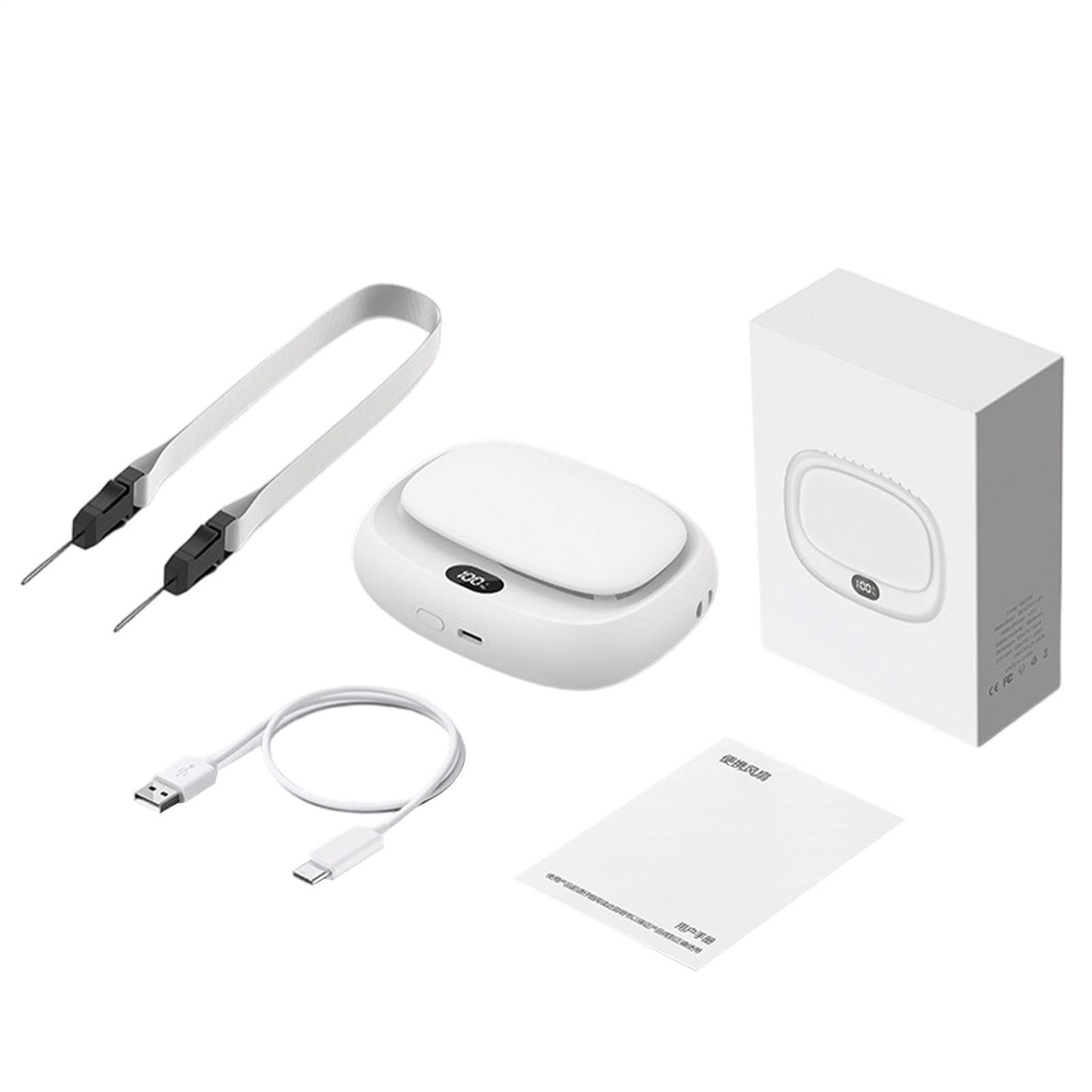 Ventilateur portable à piles de cou rechargeable USB avec moteur léger en ABS