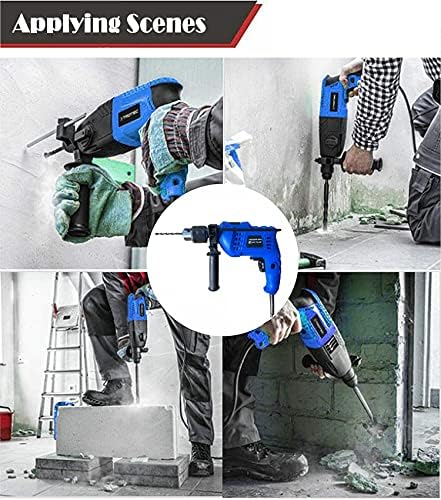 Hammer Drill 850W Electric Corded Drill 230V, 13mm Metal Chuck, 0-3000RPM, 360° Rotating Handle, Powerful Variable Speed Impact Drill for Drilling in Wood, Steel, Concrete #YL01