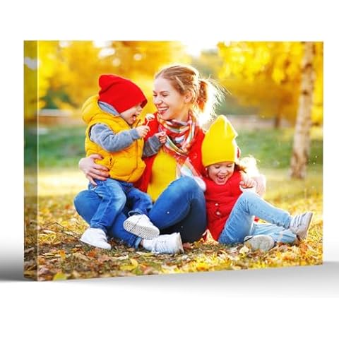 Sunwes Valentines Day Decorations Custom Canvas Prints with Your Photo Personalized Canvas Wall Art, Print Your Pictures Photos on Canvas Gifts for Family Couple Wedding Friends Home Decoration Cover