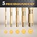 5-Piece Premium Brass Punch Set - Heavy-Duty Non-Marring Repair Tool Kit (1/4
