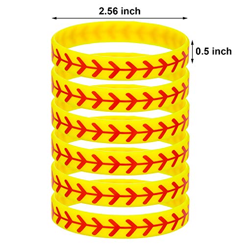 JOVITEC Softball Bracelet Softball Wristband Silicone Bracelet Gift for Player and Teams3