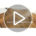 Charcuterie Board Set, Acacia Wood Cheese Board with 4 Cheese Knives, Engraved Serving Tray with Handle – Cutting Board for Kitchen & Entertaining, Housewarming Gift