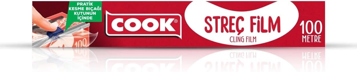 Cook Streç Film Kayar Bıçak Hediyeli 30 cm x 100 m