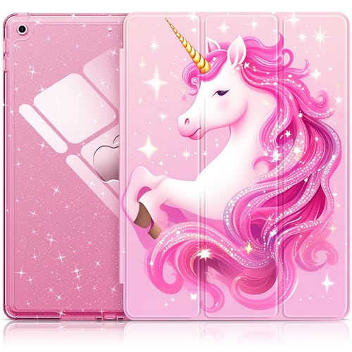 INFILAND Case for iPad 9th/8th/7th Generation 10.2 inch Pink Unicorn Dream