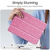 FINTIE Glitter Case for iPad 9th / 8th / 7th Generation (2021/2020 / 2019) 10.2 Inch - [Built-in Pencil Holder] Sparkly Shockproof Cover with Shiny Clear Back Shell, Auto Wake/Sleep, Pink - Image 4