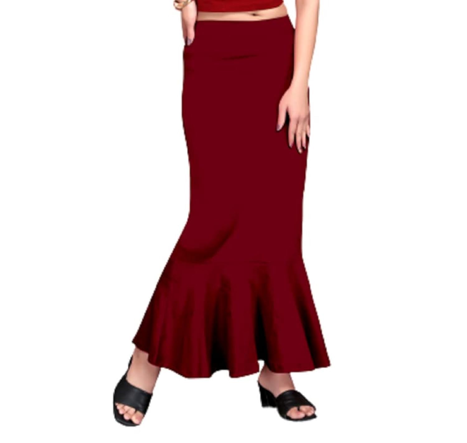 Robe de forme sirène jupon coton extensible pour mariage - 8