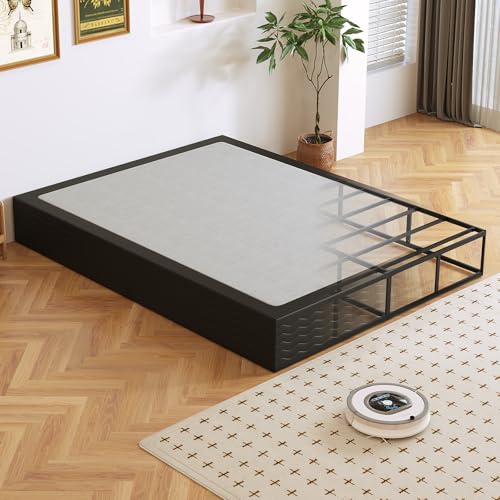 Arhomefurni 10 Inch High Profile Queen Box Spring Heavy Duty Metal Frame Mattress Foundation with Fabric Cover Easy Assembly Noise-Free (10 Inch Queen)