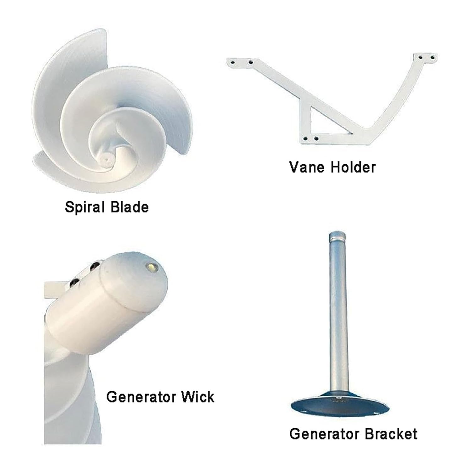 Modelo De Turbina Eólica DIY, Turbina Eólica Vertical De 12 V En Espiral con Base Antideslizante, Altura del Soporte De 190 Mm Y Potencia De Salida De 1-10 W, para Uso Marítimo, Doméstico