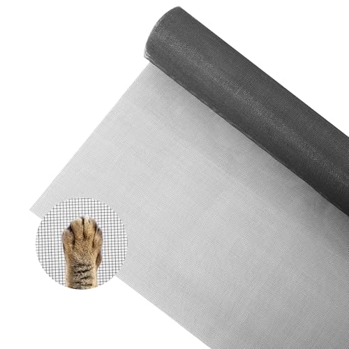 Tela Mosquitera Por Metros 120 x 250 cm,Mosquitera Ventana Fibra de Vidrio,Mosquitera Se puede cortar a voluntad，A prueba de insectos, rayos UV, adecuado para ventanas, salones y puertas (Gris)