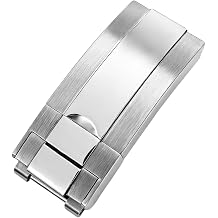 16mm Buckle Clasp Replacement For Rolex Datejust Daytona Submariner Gmt Oyster Rubber Watch Strap Silver