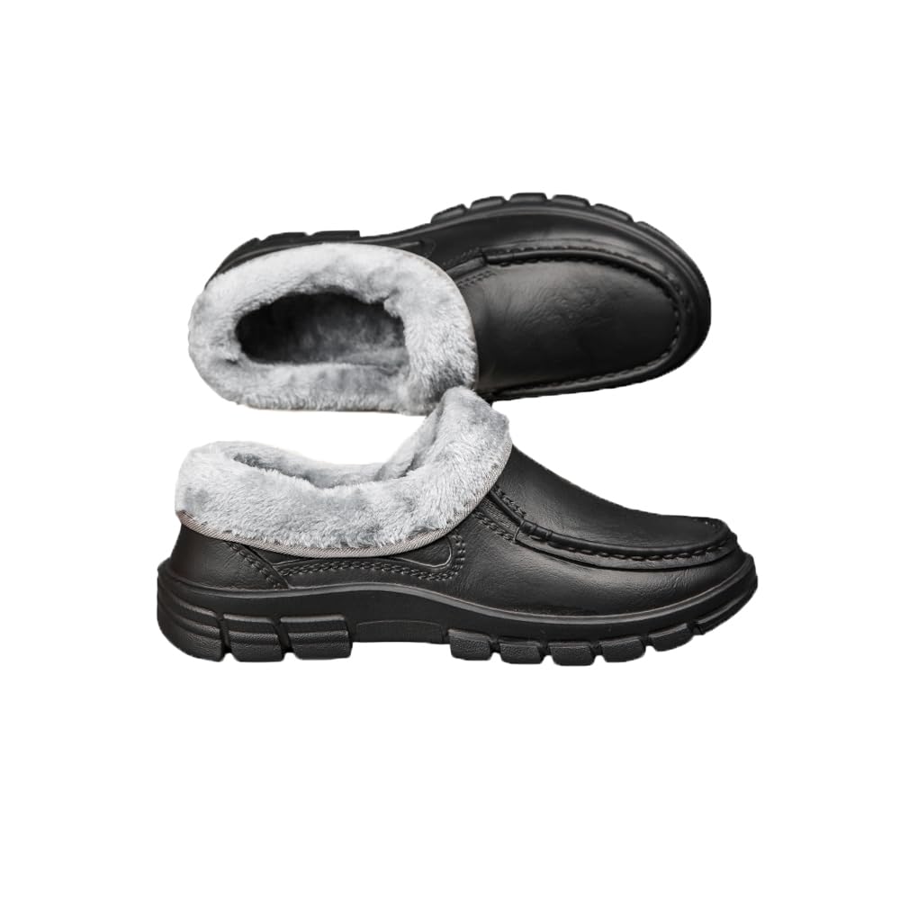 MGGMOKAY Chaussure de Cuisine Clogs Homme Chaussures Jardin Homme Mules Imperméables Chaude Peluche Pantoufles Confortable Intérieur et Extérieur Clogs