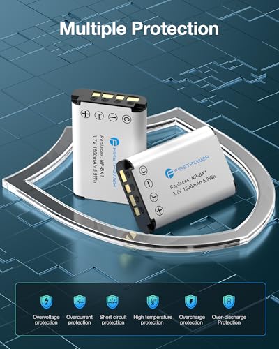 Image of FirstPower NP-BX1 Battery(2-Pack) and USB-C Dual Charger for Sony ZV-1