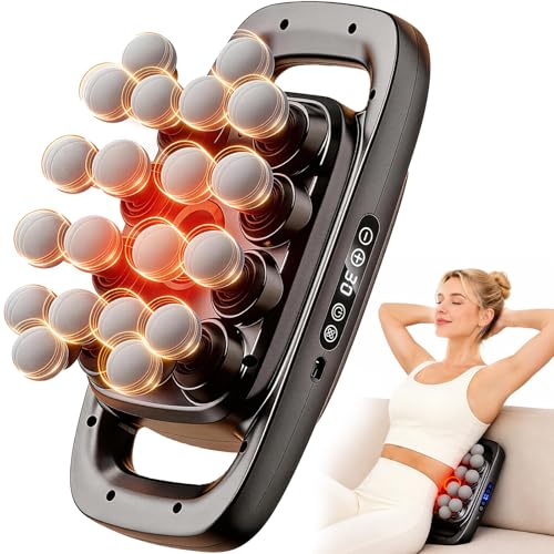 THEPOSS 20 Head Massage Gun Deep Tissue, Back Massager for Pain Relief with 3 Modes & 30 Levels, Portable Handheld Muscle Massager Gun for Back, Foot, Neck, Shoulder, Leg, Quiet Ideal Gifts
