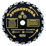 FORESTER Chainsaw Brush Cutter Blade - 9in x 20 Teeth | Fits Most Straight Shaft Trimmers | Conversion Kit Sold Separately