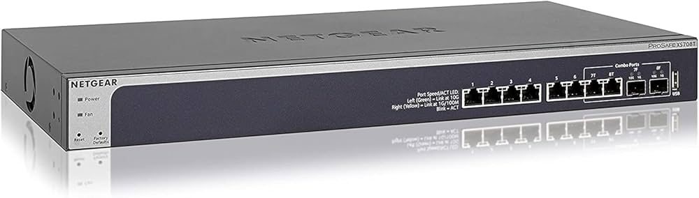 NETGEAR ProSAFE PLUS XS708E 8ポート 10Gスイッチ ▽NETGEAR ProSAFE PLUS XS708E 8ポート 10-Gigabit Ethernet
