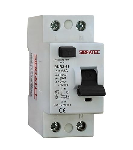 Interruptor Diferencial Residual DR Bipolar 63A | Sensibilidade 30mA
