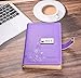 JunShop Lock Diary Combination Locking Journal Locked Notebook Writing Notebook A5 Planner Agenda Personal Notepad Purple