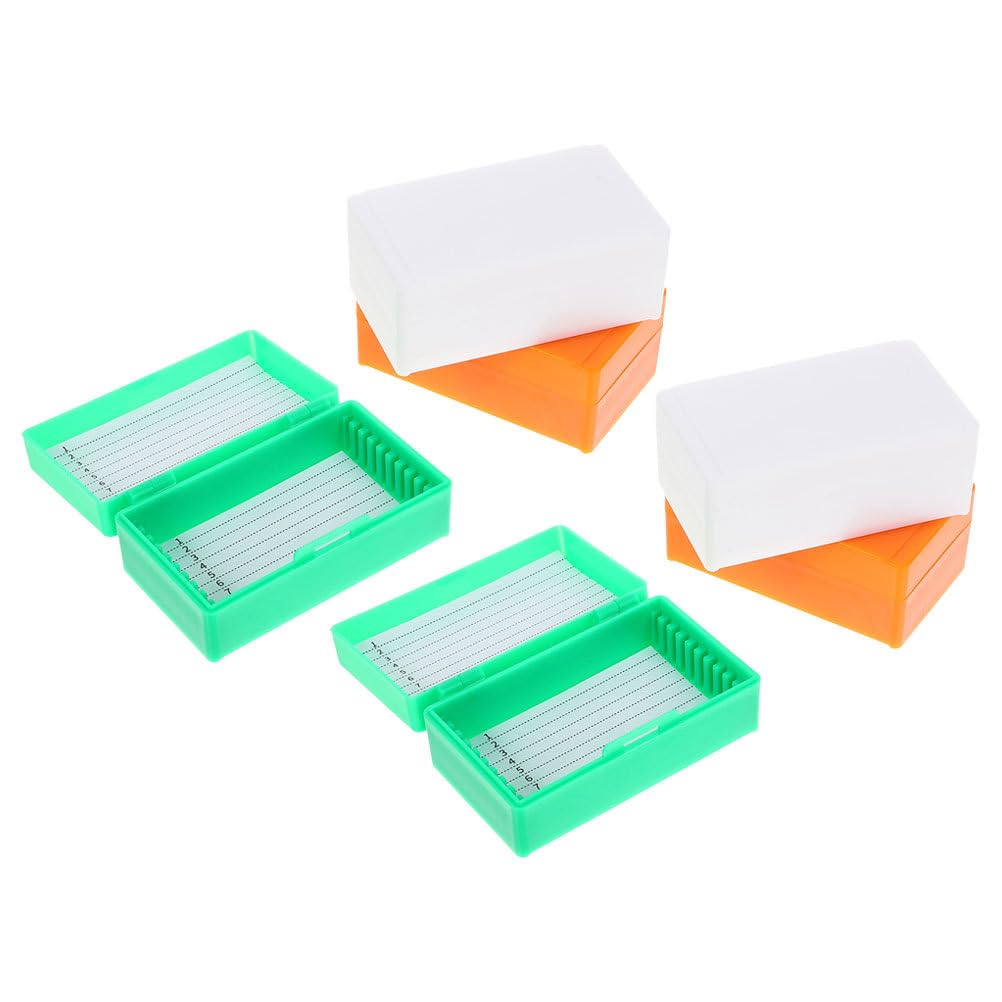 Luxshiny Caja De 6 Piezas Transparente Para Laboratorio Y Escuela Organizador Compacto Para Almacenamiento Y Protección De Diapositivas De Plástico