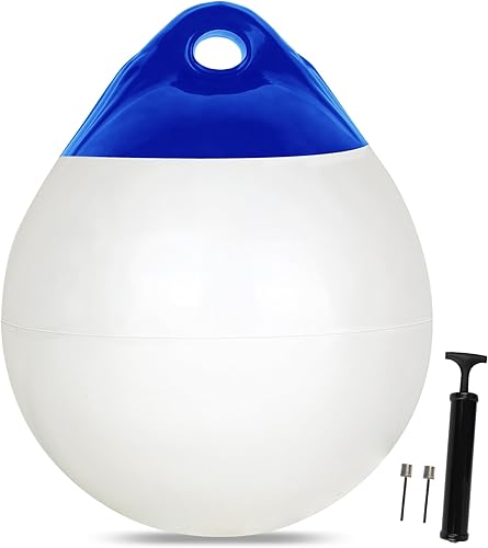 Miniatura 55 de Boya de 10/12/15 pulgadas, boya de anclaje, flotador, guardabarros redondos de barco, boyas inflables de vinilo, boyas de barco