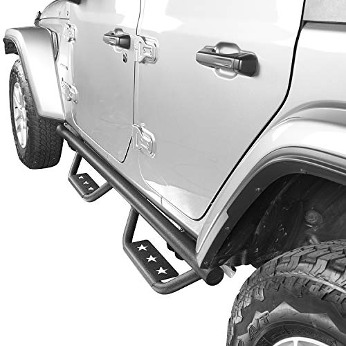 Hooke Road Jeep Wrangler JL Drop Side Steps Nerf Slider Bars Steel