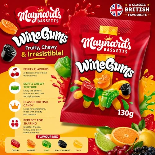 Maynards Wine Gum 130g Pack de 12 miniatura 3