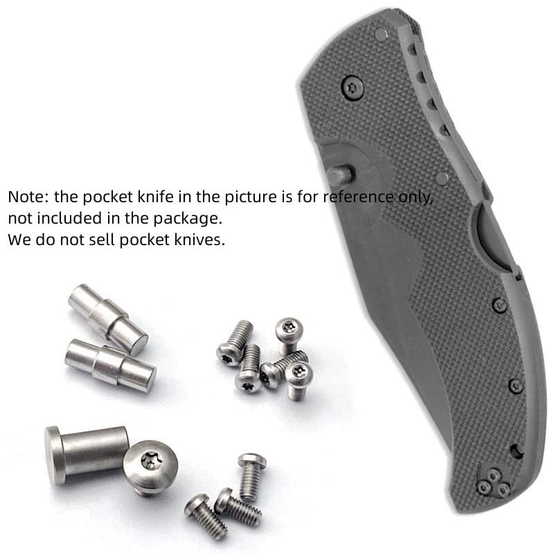 Echeson 12-Pieces Set Custom Stainless Screw Fits for Recon1 Scales Handle DIY Making(Silver)