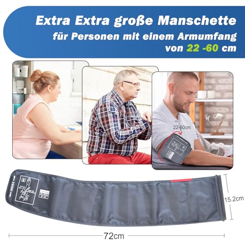 Blutdruckmanschette Ersatz - Comfortable Extra Große Manschette für Erwachsene mit Größe...