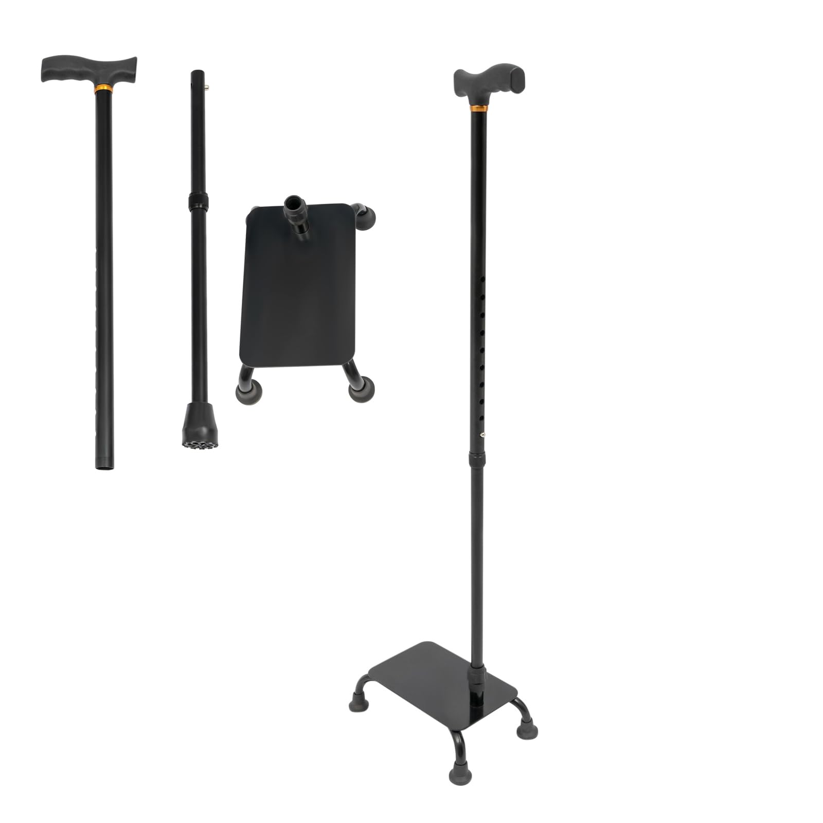 Pomoc w wejściu na schody, laska do schodów, 10 ustawień wysokości 85-105cm, maks. 150kg, laska, pół stopnia, laski do równowagi, dla osób z bolesnymi kolanami
