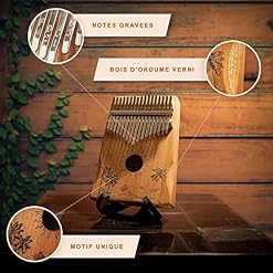 ORORA Kalimba Instrument de musique enfant et adulte, Piano à pouce 17 clés avec gravure et bois verni – Ebook de 50… - Les Beatles, Paul McCartney, John Lennon, RIngo Starr, George Harrison ORORA Kalimba Instrument de musique enfant et adulte, Piano à pouce 17 clés avec gravure et bois verni - Ebook de 50… – Image 4