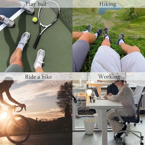 Image of WoWhite Ankle Socks for Woman Cotton Crew Socks Athletic Running 5 Pairs(white*3 & black*2,9-11)