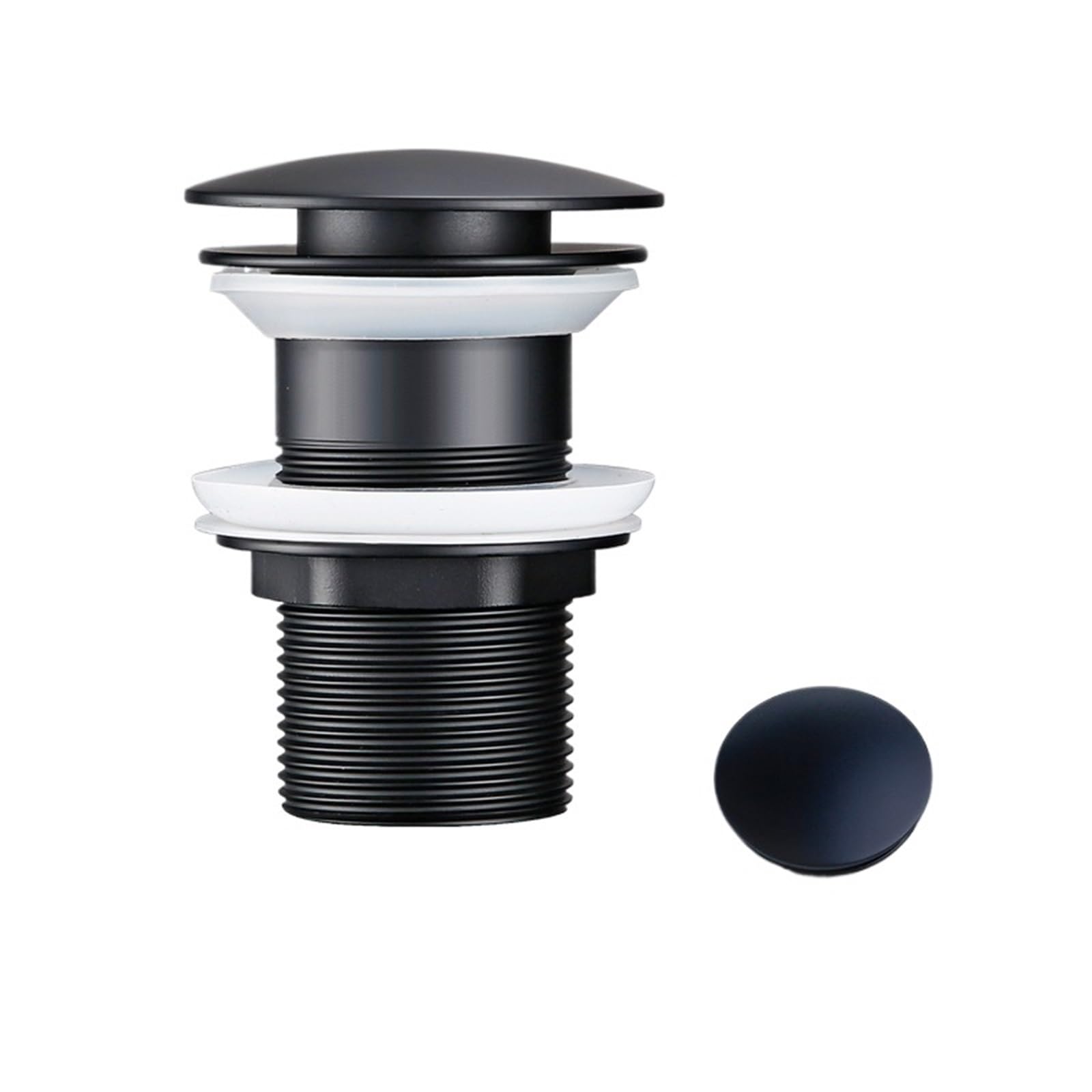 Basin Sink Pop Up Drain Pop Up Drain Button Bathroom Sink Drainer Siphon Waste Stopper Wash Basin Faucet Accessory Washbasin Pipe Black Gold Rose for Bathroom(Color4-1)