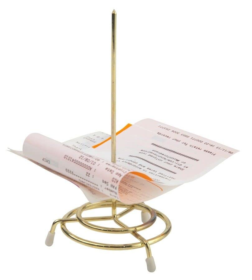 Basics Receipt Holder Spike, Check Spindle, Gold 1-Pack (GC-36)